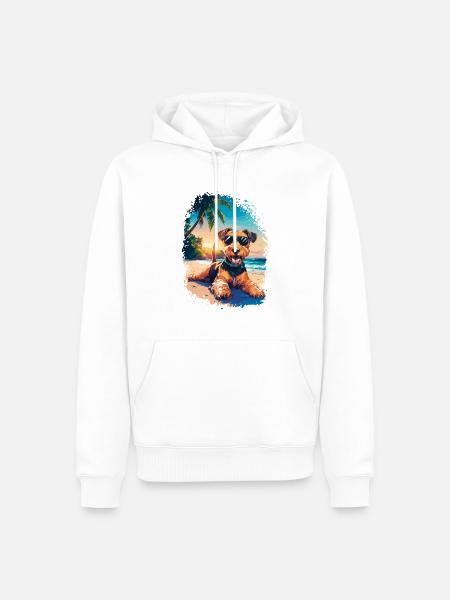 Airedale Terrier - Men’s Premium Organic Hoodie - white