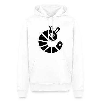 Raupe - Männer Premium Bio Hoodie - Weiß - Vorne - Nico (187cm)