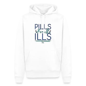 Pilules de pharmacie pour tous les maux - Sweat à capuche Premium bio Homme - blanc - Devant - Nico (187cm)