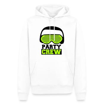 Party Crew Gesicht Feiern Team Freunde Mitglied - Männer Premium Bio Hoodie - Weiß - Vorne - Nico (187cm)