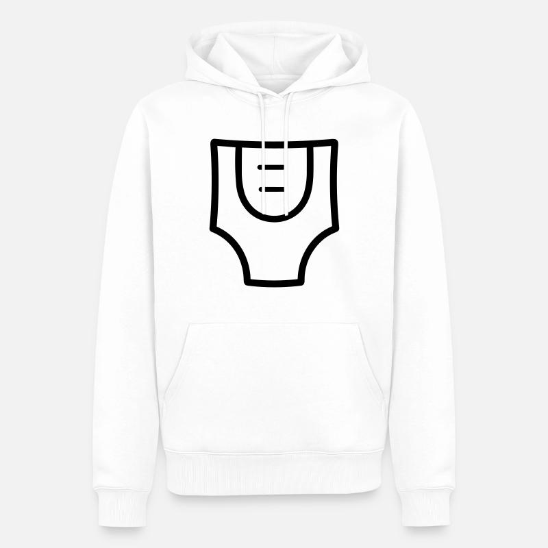 Couche - Sweat à capuche Premium bio Homme - blanc
