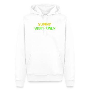 Sunny Vibes Only Typografie T-Shirt - Männer Premium Bio Hoodie - Weiß - Vorne - Nico (187cm)