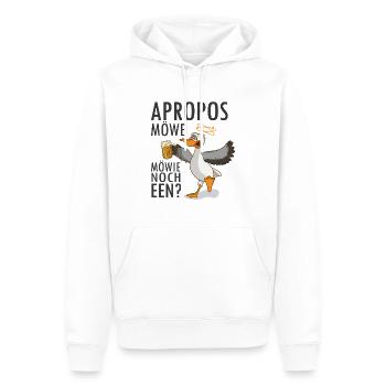 Apropos Möwe Möwie noch een Sabbel nich dat geit - Männer Premium Bio Hoodie - Weiß - Vorne - Nico (187cm)