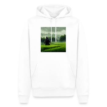 Samurai - Sweat à capuche Premium bio Homme - blanc - Devant - Nico (187cm)