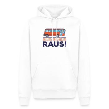 Beruf Busfahrer mein Bus meine Regeln raus - Männer Premium Bio Hoodie - Weiß - Vorne - Nico (187cm)