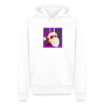 Santa Claus synthwave - Men’s Premium Organic Hoodie - white - Front - Nico (187cm)