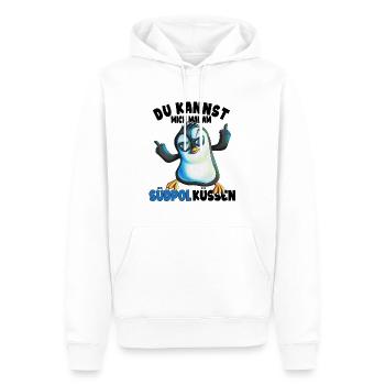 Kannst mich mal am Südpol küssen Pinguine - Männer Premium Bio Hoodie - Weiß - Vorne - Nico (187cm)