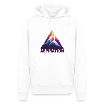 Mountain Aspiration - Männer Premium Bio Hoodie - Weiß - Vorne - Nico (187cm)