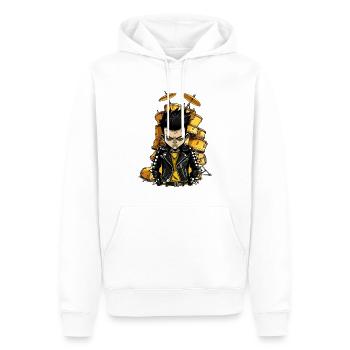 Drummer Boy Drums Schlagzeug - Männer Premium Bio Hoodie - Weiß - Vorne - Nico (187cm)