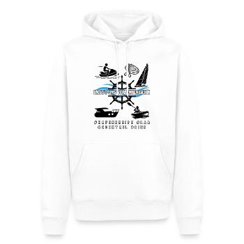 Jetons l’ancre - Sweat à capuche Premium bio Homme - blanc - Devant - Nico (187cm)