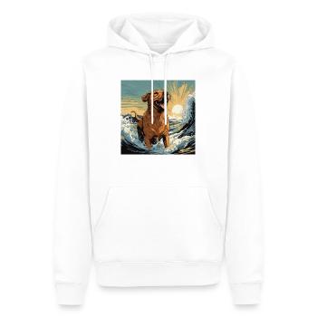 Lustighausen - Comic Style dog - Männer Premium Bio Hoodie - Weiß - Vorne - Nico (187cm)