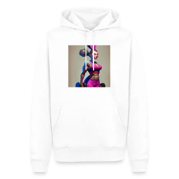 Gym bunny - Men’s Premium Organic Hoodie - white - Front - Nico (187cm)
