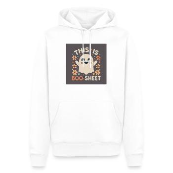 This is Boo Sheet - Männer Premium Bio Hoodie - Weiß - Vorne - Nico (187cm)