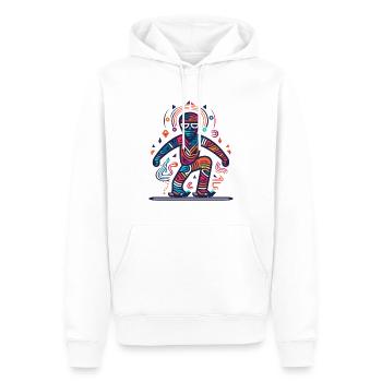 Ski Snowboard - Männer Premium Bio Hoodie - Weiß - Vorne - Nico (187cm)