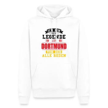 Stadt Dortmund Deutschland Legende Spruch - Männer Premium Bio Hoodie - Weiß - Vorne - Nico (187cm)