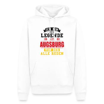 Stadt Augsburg Deutschland Legende Spruch - Männer Premium Bio Hoodie - Weiß - Vorne - Nico (187cm)