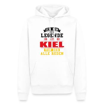 Stadt Kiel Deutschland Legende Spruch - Männer Premium Bio Hoodie - Weiß - Vorne - Nico (187cm)