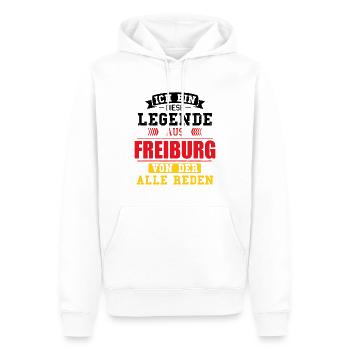 Stadt Freiburg Deutschland Legende Spruch - Männer Premium Bio Hoodie - Weiß - Vorne - Nico (187cm)