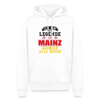 Stadt Mainz Deutschland Legende Spruch - Männer Premium Bio Hoodie - Weiß - Vorne - Nico (187cm)