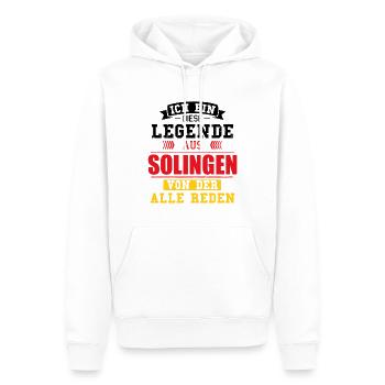 Stadt Solingen Deutschland Legende Spruch - Männer Premium Bio Hoodie - Weiß - Vorne - Nico (187cm)