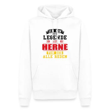 Stadt Herne Deutschland Legende Spruch - Männer Premium Bio Hoodie - Weiß - Vorne - Nico (187cm)