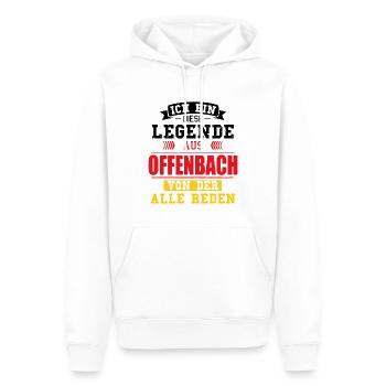 Stadt Offenbach Deutschland Legende Spruch - Männer Premium Bio Hoodie - Weiß - Vorne - Nico (187cm)