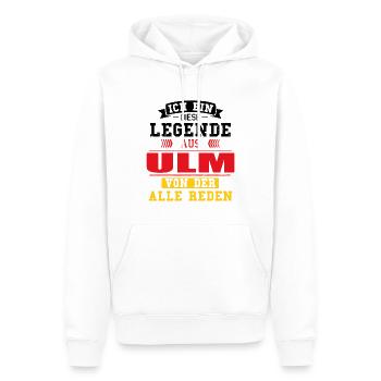 Stadt Ulm Deutschland Legende Spruch - Männer Premium Bio Hoodie - Weiß - Vorne - Nico (187cm)