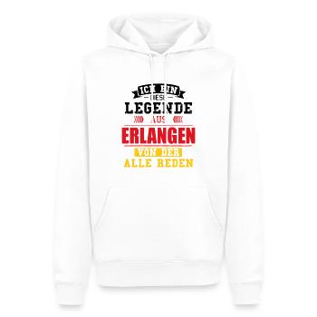 Stadt Erlangen Deutschland Legende Spruch - Männer Premium Bio Hoodie - Weiß - Vorne - Nico (187cm)