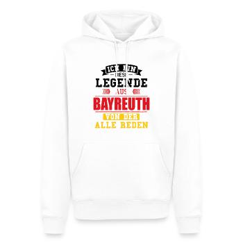 Stadt Bayreuth Deutschland Legende Spruch - Männer Premium Bio Hoodie - Weiß - Vorne - Nico (187cm)