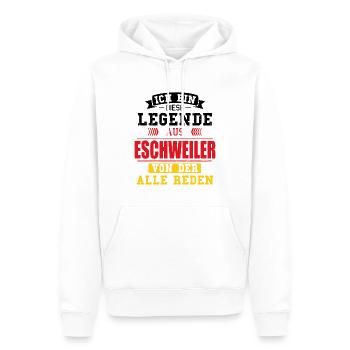 Stadt Eschweiler Deutschland Legende Spruch - Männer Premium Bio Hoodie - Weiß - Vorne - Nico (187cm)