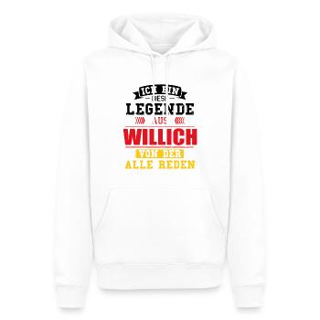 Stadt Willich Deutschland Legende Spruch - Männer Premium Bio Hoodie - Weiß - Vorne - Nico (187cm)