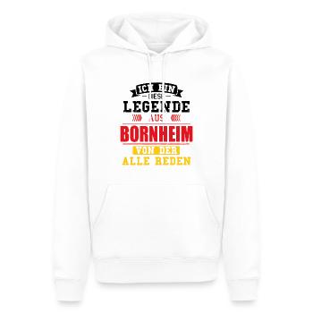 Stadt Bornheim Deutschland Legende Spruch - Männer Premium Bio Hoodie - Weiß - Vorne - Nico (187cm)