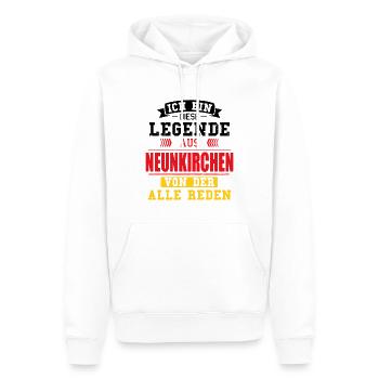 Stadt Neunkirchen Deutschland Legende Spruch - Männer Premium Bio Hoodie - Weiß - Vorne - Nico (187cm)