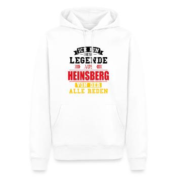 Stadt Heinsberg Deutschland Legende Spruch - Männer Premium Bio Hoodie - Weiß - Vorne - Nico (187cm)