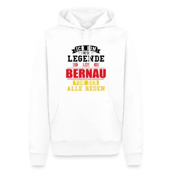 Stadt Bernau Deutschland Legende Spruch - Männer Premium Bio Hoodie - Weiß - Vorne - Nico (187cm)
