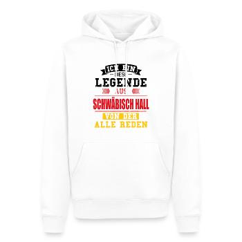 Stadt Schwäbisch Hall Deutschland Legende Spruch - Männer Premium Bio Hoodie - Weiß - Vorne - Nico (187cm)