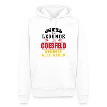Stadt Coesfeld Deutschland Legende Spruch - Männer Premium Bio Hoodie - Weiß - Vorne - Nico (187cm)