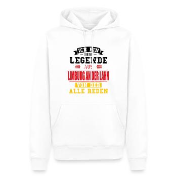 Stadt Limburg an der Lahn Deutschland Legende - Männer Premium Bio Hoodie - Weiß - Vorne - Nico (187cm)