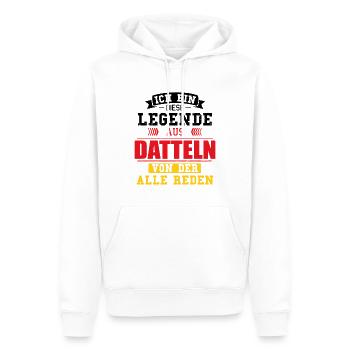 Stadt Datteln Deutschland Legende Spruch - Männer Premium Bio Hoodie - Weiß - Vorne - Nico (187cm)