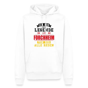 Stadt Forchheim Deutschland Legende Spruch - Männer Premium Bio Hoodie - Weiß - Vorne - Nico (187cm)