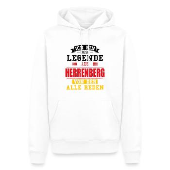 Stadt Herrenberg Deutschland Legende Spruch - Männer Premium Bio Hoodie - Weiß - Vorne - Nico (187cm)