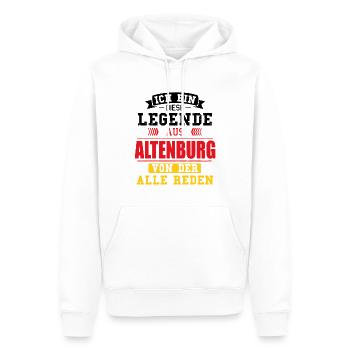 Stadt Altenburg Deutschland Legende Spruch - Männer Premium Bio Hoodie - Weiß - Vorne - Nico (187cm)