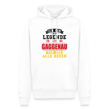 Stadt Gaggenau Deutschland Legende Spruch - Männer Premium Bio Hoodie - Weiß - Vorne - Nico (187cm)