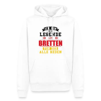 Stadt Bretten Deutschland Legende Spruch - Männer Premium Bio Hoodie - Weiß - Vorne - Nico (187cm)