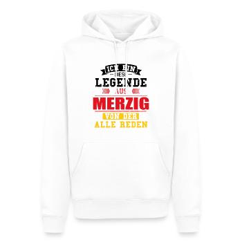 Stadt Merzig Deutschland Legende Spruch - Männer Premium Bio Hoodie - Weiß - Vorne - Nico (187cm)