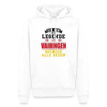 Stadt Vaihingen Deutschland Legende Spruch - Männer Premium Bio Hoodie - Weiß - Vorne - Nico (187cm)