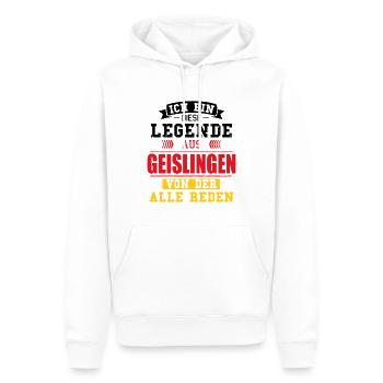 Stadt Geislingen Deutschland Legende Spruch - Männer Premium Bio Hoodie - Weiß - Vorne - Nico (187cm)