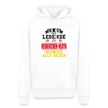Stadt Neukirchen-Vluyn Deutschland Legende Spruch - Männer Premium Bio Hoodie - Weiß - Vorne - Nico (187cm)