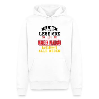 Stadt Wangen im Allgäu Deutschland Legende Spruch - Männer Premium Bio Hoodie - Weiß - Vorne - Nico (187cm)