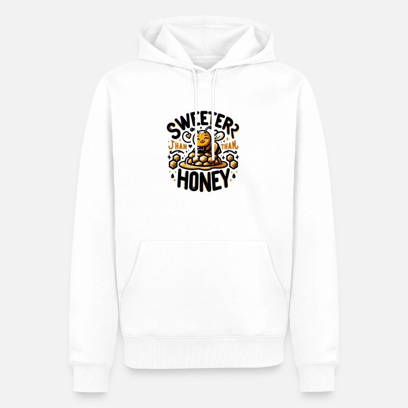 Plus doux que le miel - Sweat à capuche Premium bio Homme - blanc